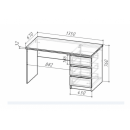 Стол письменный МК Стиль Бостон СП-001 МДФ дуб крафт золотой/белый глянец